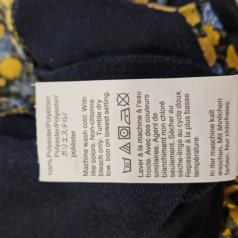 J Crew 3/4 Sleeve Shirt with Floral Trim - Picture 11 of 11